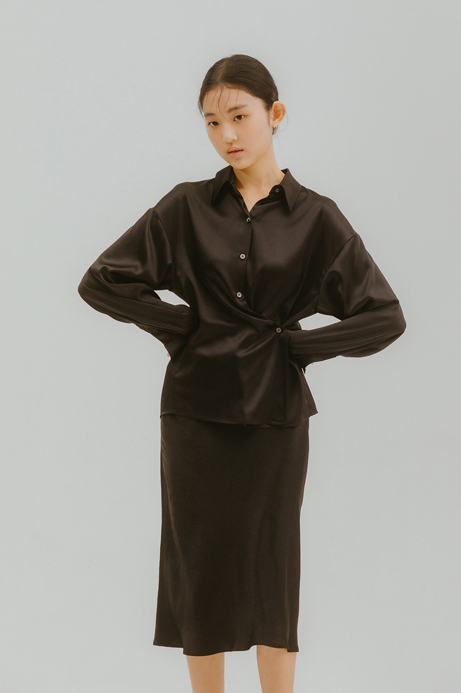 Nuove Silk Shirts(Black) 3차 입고 소이현,홍수현 착용